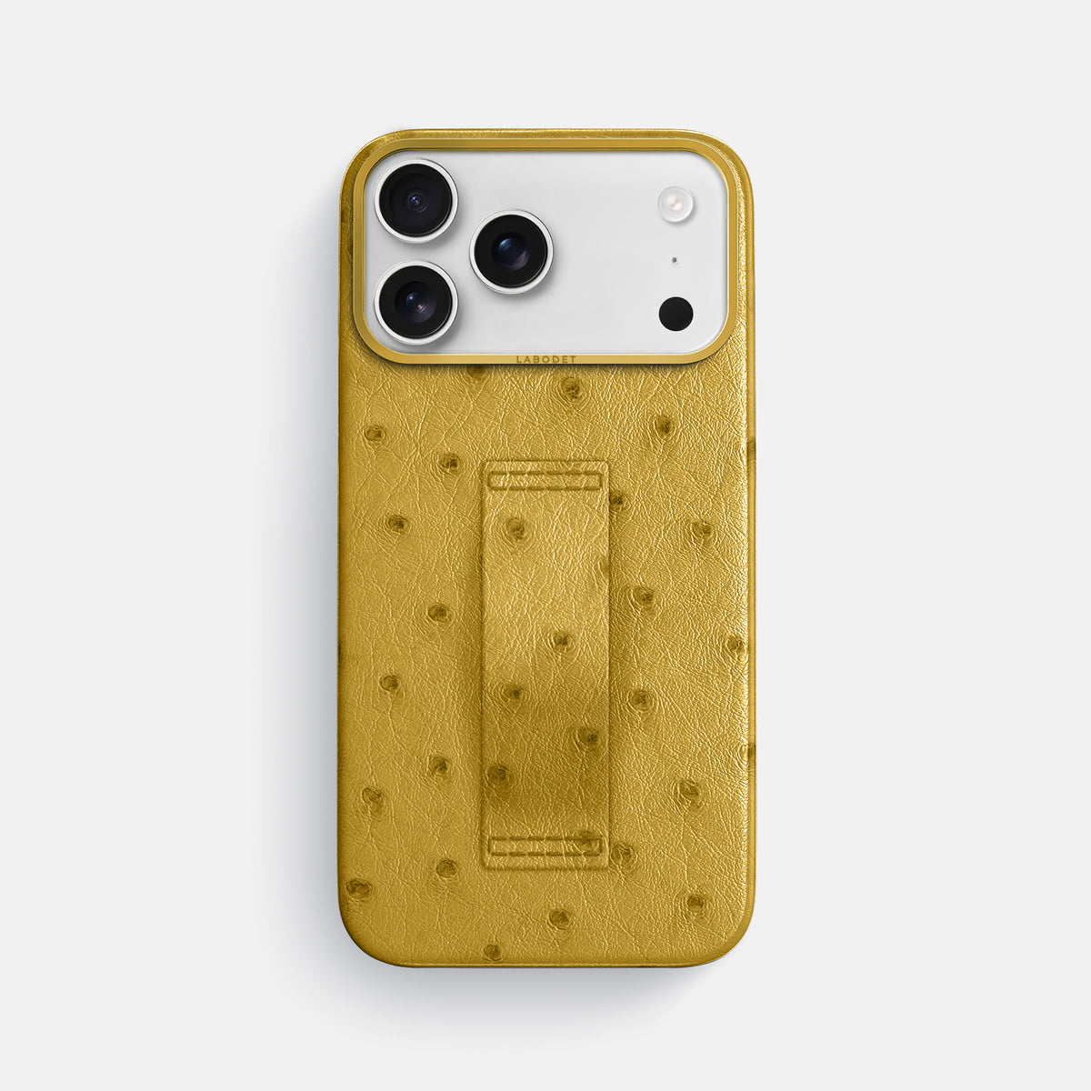 Finger Case For iPhone 17 Pro Max In Ostrich -1 | Gold-Gold
