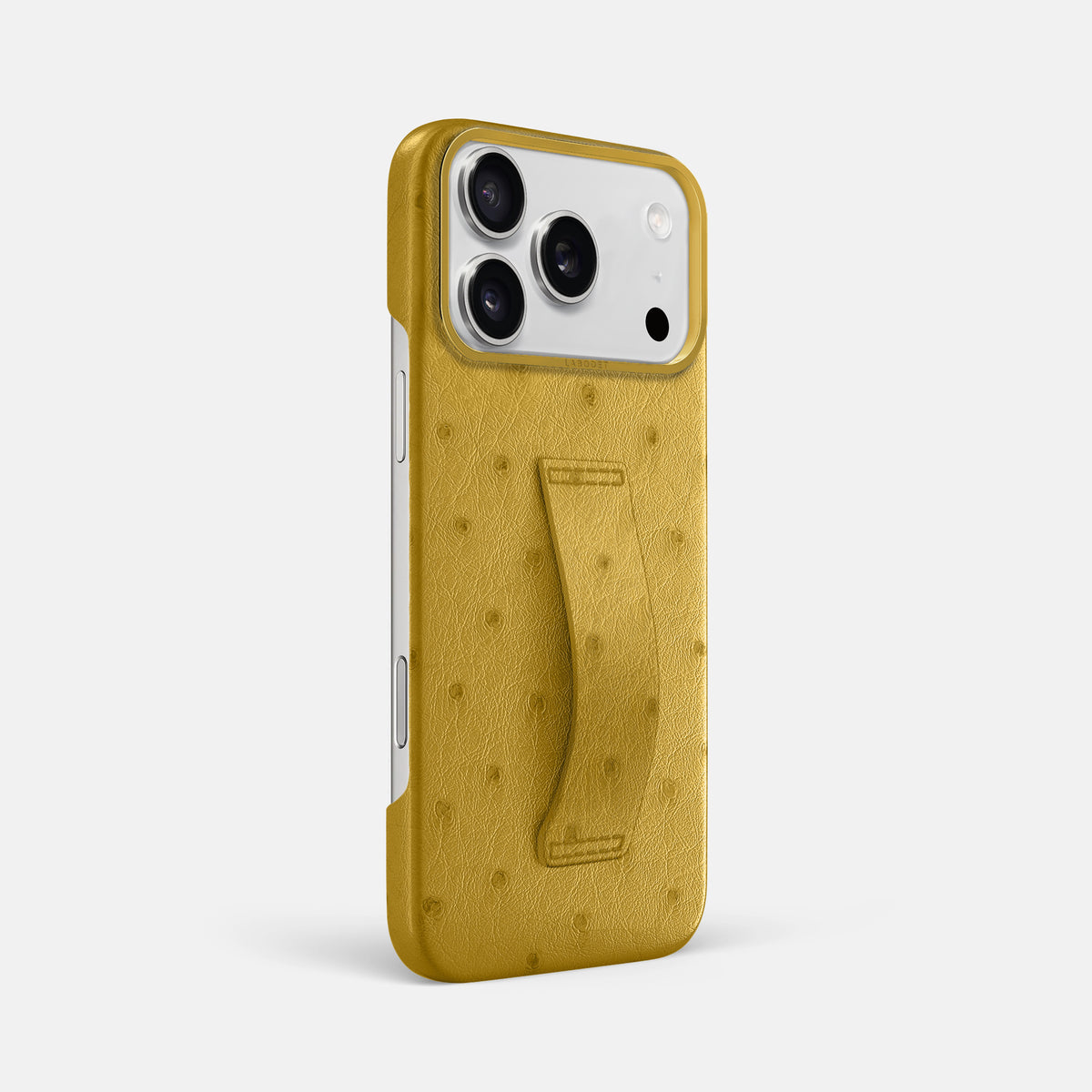 Finger Case For iPhone 17 Pro Max In Ostrich -2 | Gold-Gold