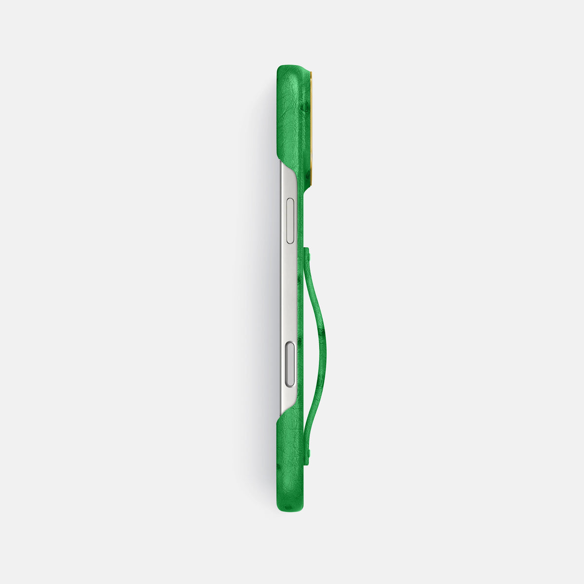 Finger Case For iPhone 17 Pro Max In Ostrich -3 | Kentucky-Green-Gold