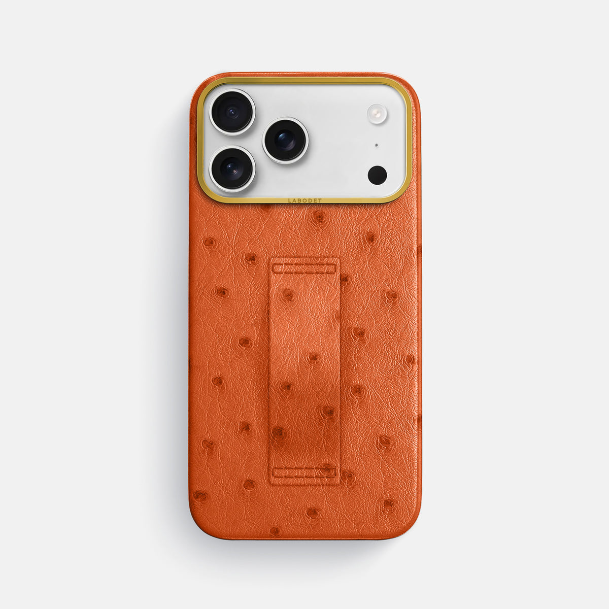 Finger Case For iPhone 17 Pro Max In Ostrich -1 | Orange-Gold