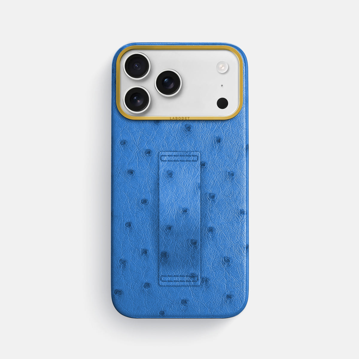 Finger Case For iPhone 17 Pro Max In Ostrich -1 | Royal-Blue-Gold
