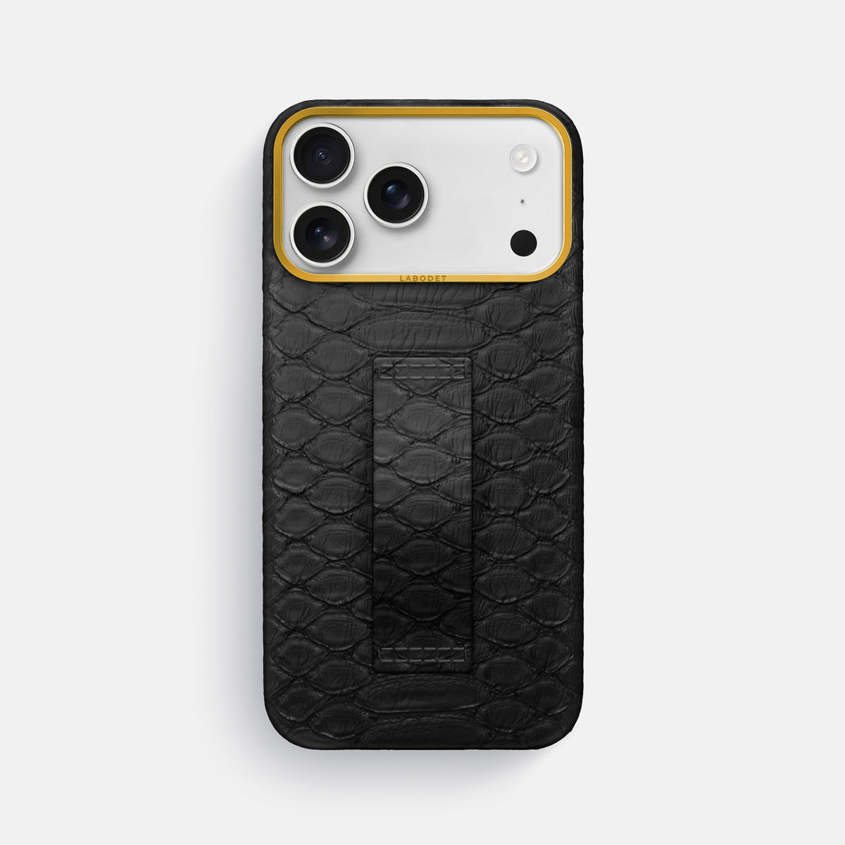 Finger Case For iPhone 17 Pro Max In Python -1 | Black-Gold