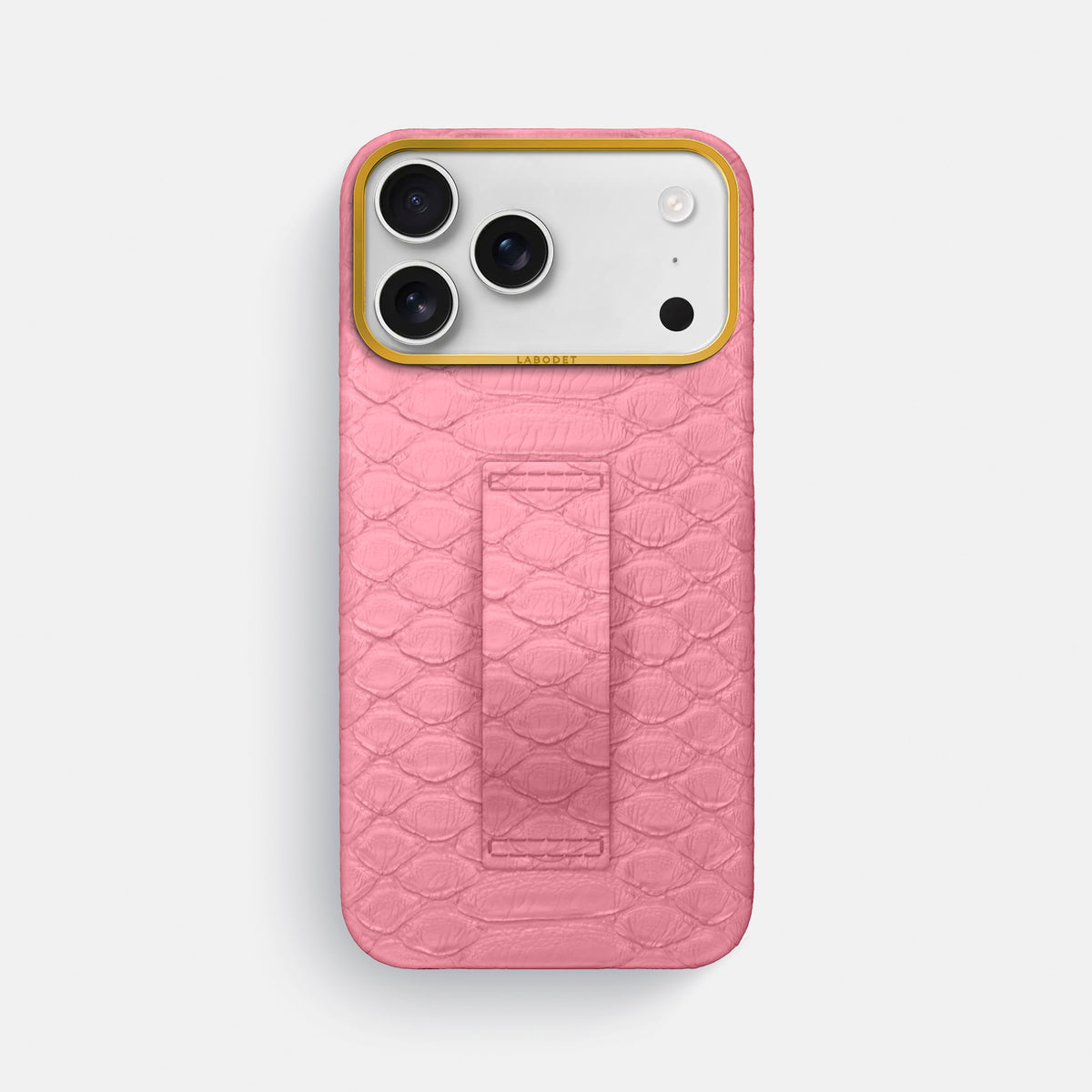 Finger Case For iPhone 17 Pro Max In Python -1 | Pink-Gold