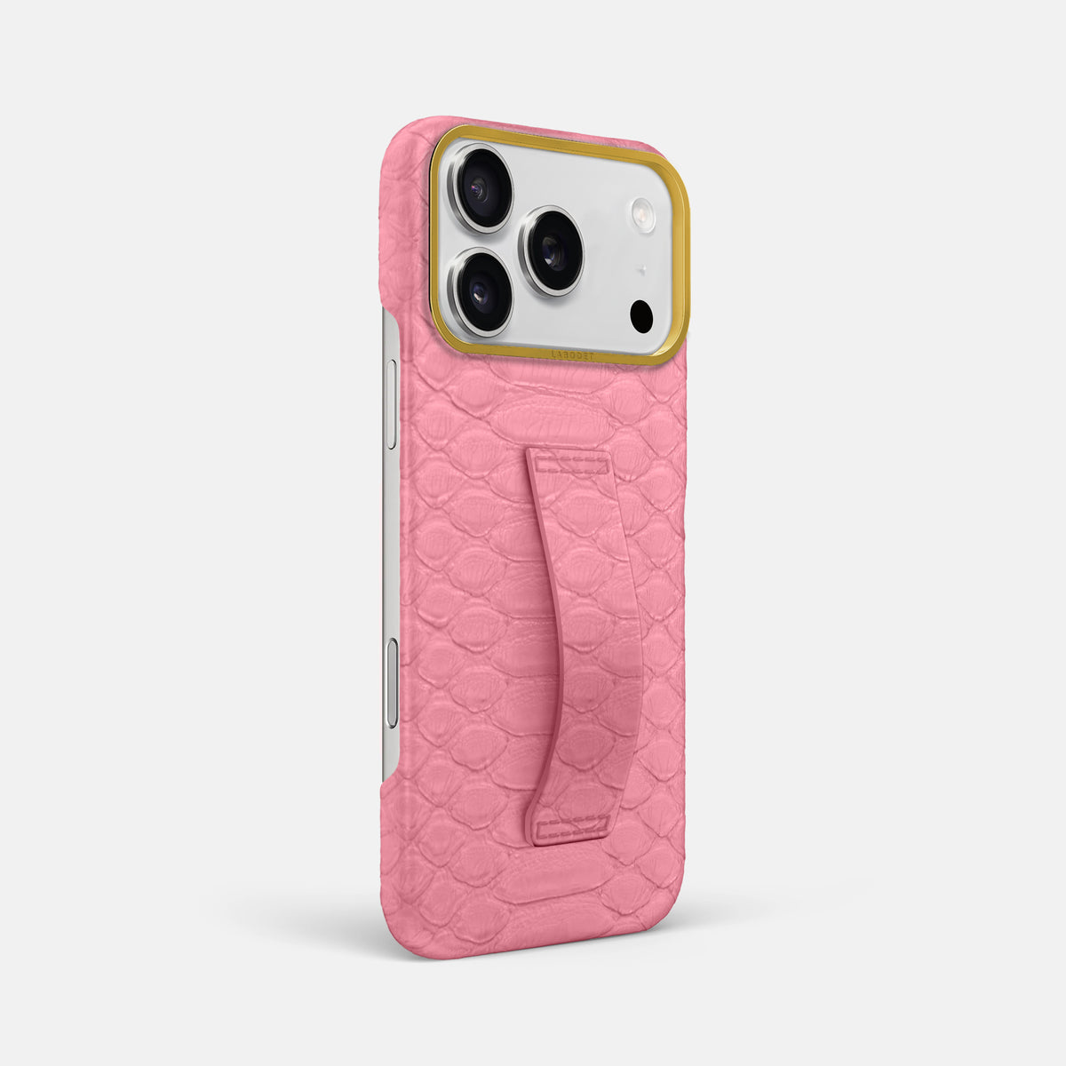 Finger Case For iPhone 17 Pro Max In Python -2 | Pink-Gold
