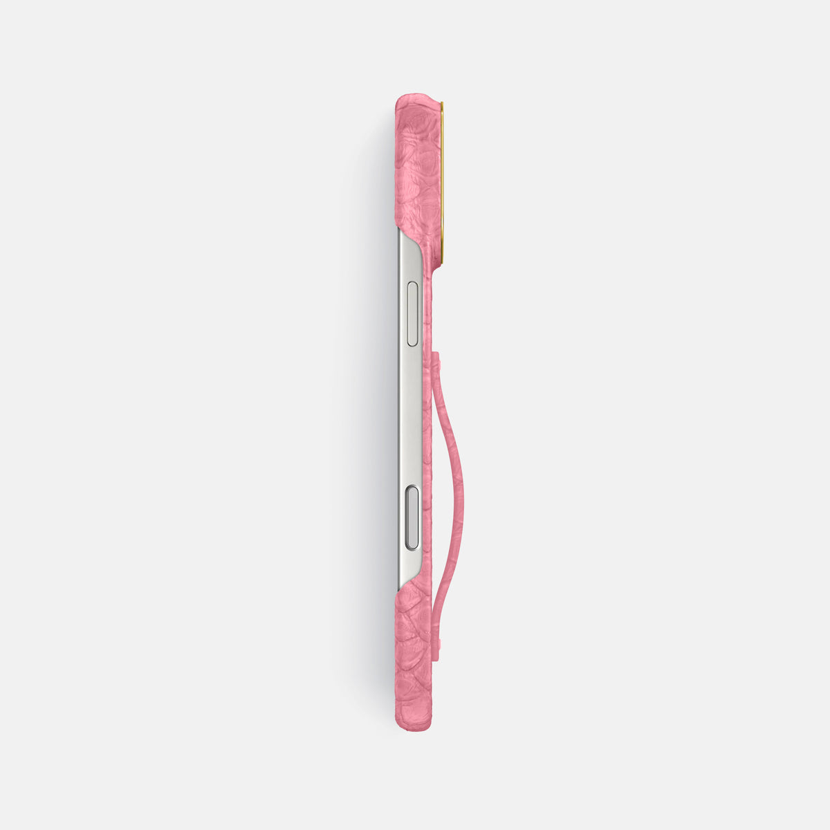 Finger Case For iPhone 17 Pro Max In Python -3 | Pink-Gold