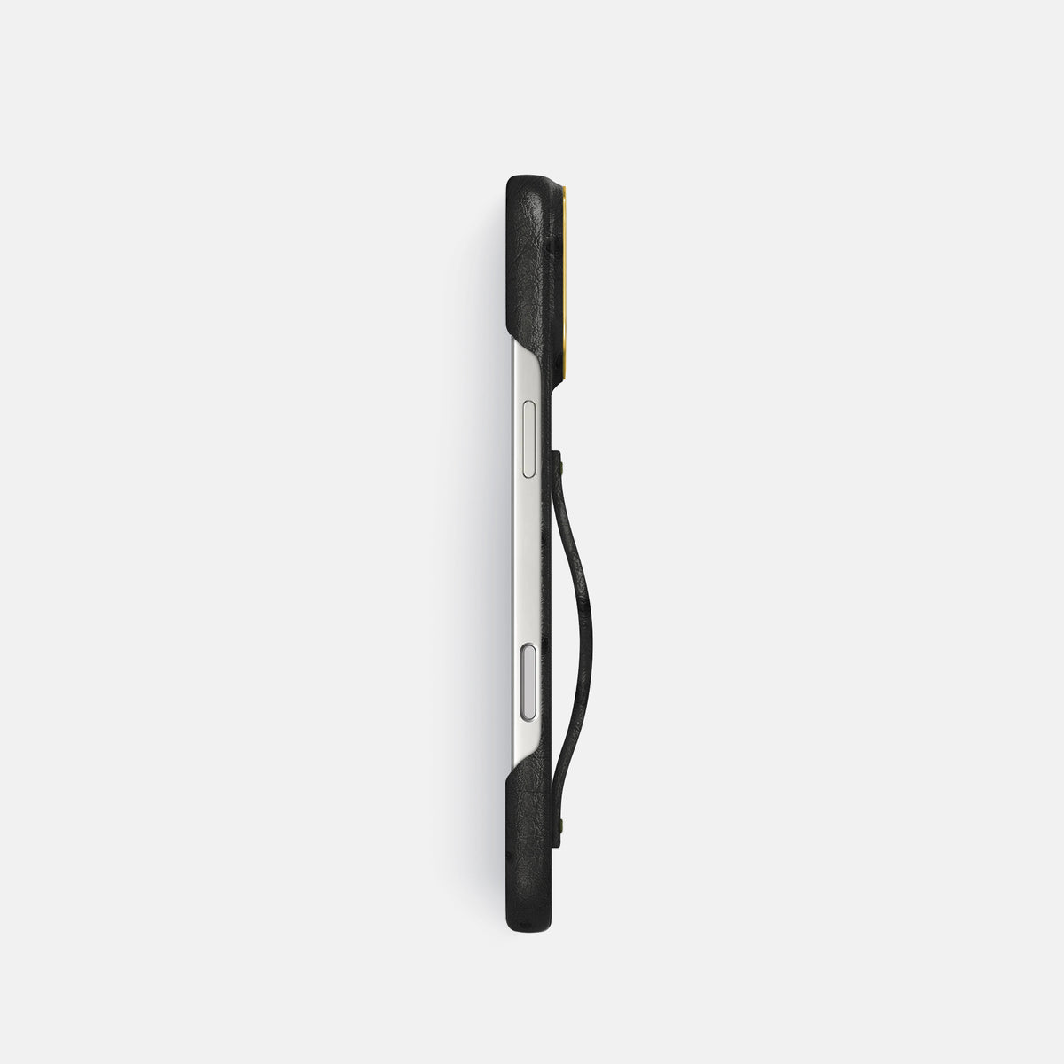 Finger Case For iPhone 17 Pro In Ostrich -3 | Black-Gold