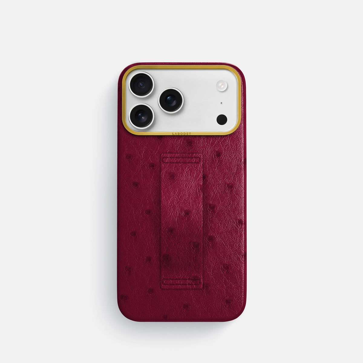 Finger Case For iPhone 17 Pro In Ostrich -1 | Bordeaux-Gold