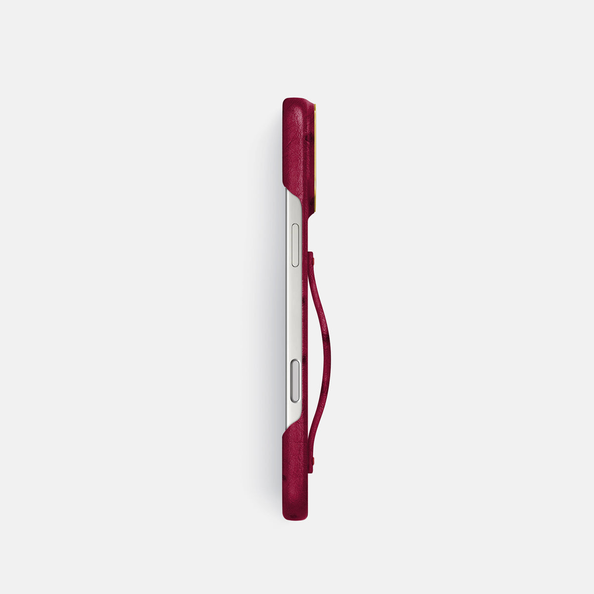 Finger Case For iPhone 17 Pro In Ostrich -3 | Bordeaux-Gold