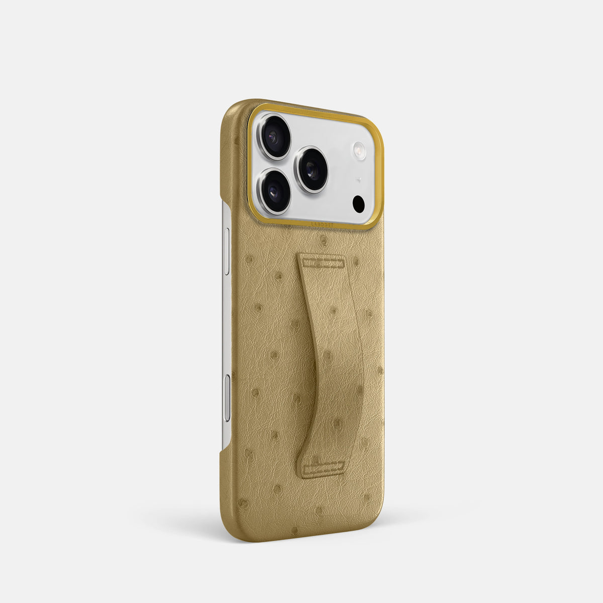 Finger Case For iPhone 17 Pro In Ostrich -2 | Desert-Sand-Gold
