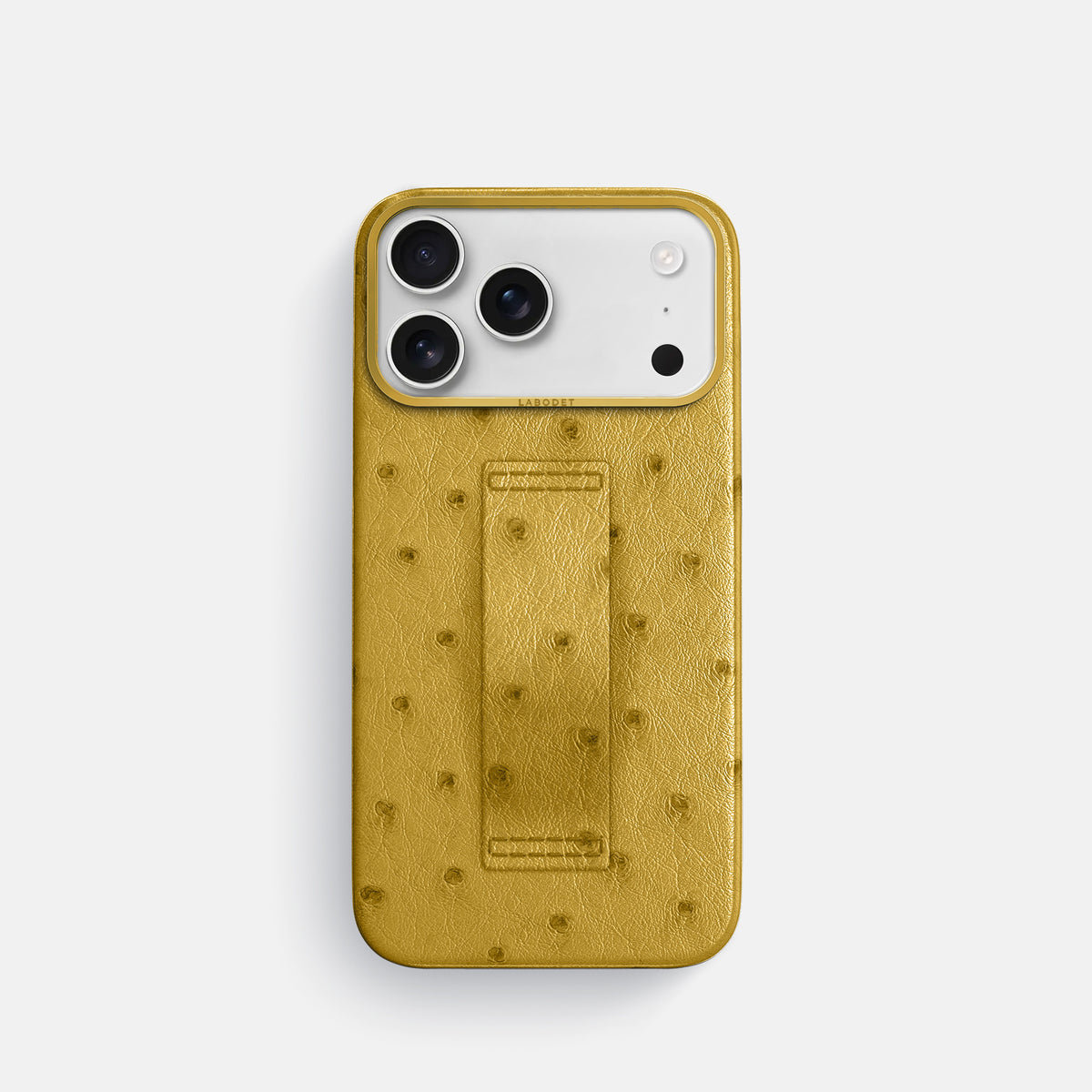 Finger Case For iPhone 17 Pro In Ostrich -1 | Gold-Gold