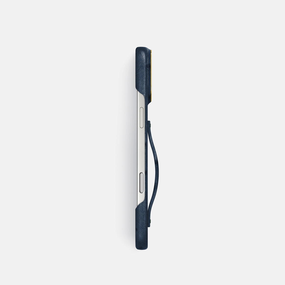 Finger Case For iPhone 17 Pro In Ostrich -3 | Navy-Blue-Gold