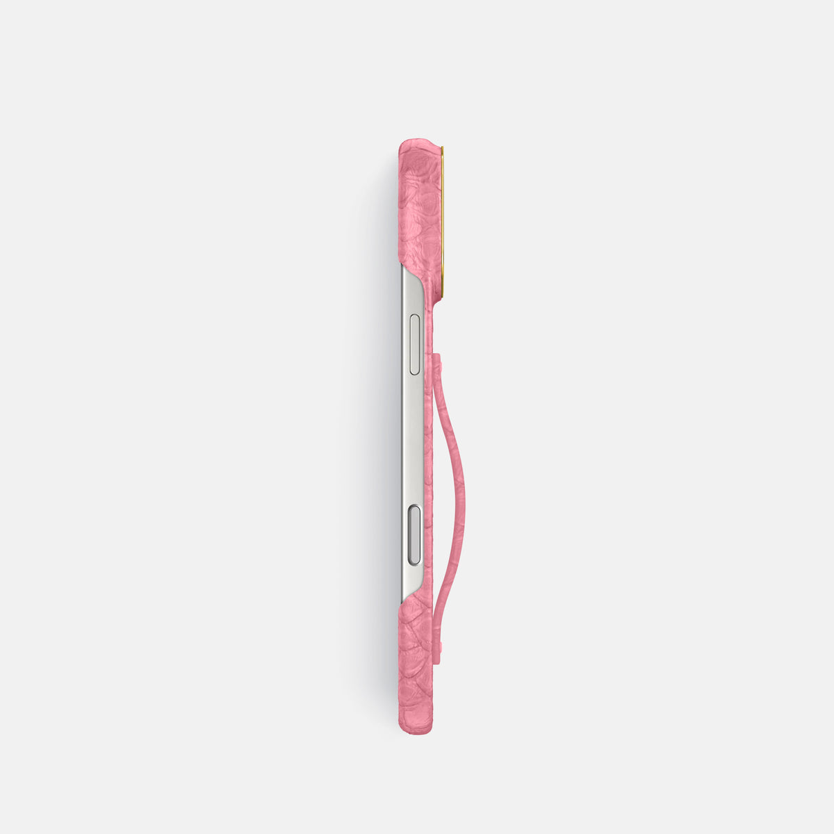 Finger Case For iPhone 17 Pro In Python -3 | Pink-Gold