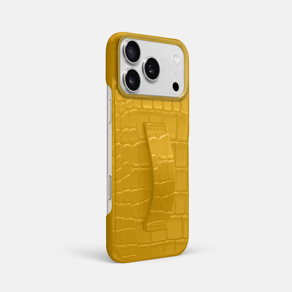 Finger Case For iPhone 18 Pro Max In Alligator -2 | Yellow-Gold