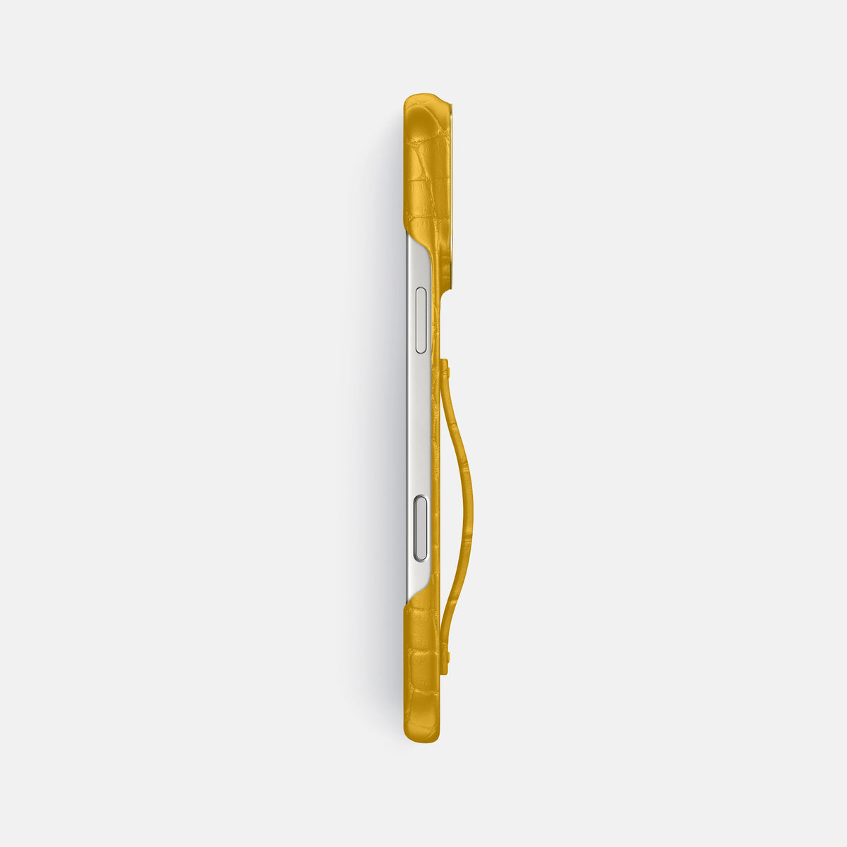 Finger Case For iPhone 18 Pro Max In Alligator -3 | Yellow-Gold