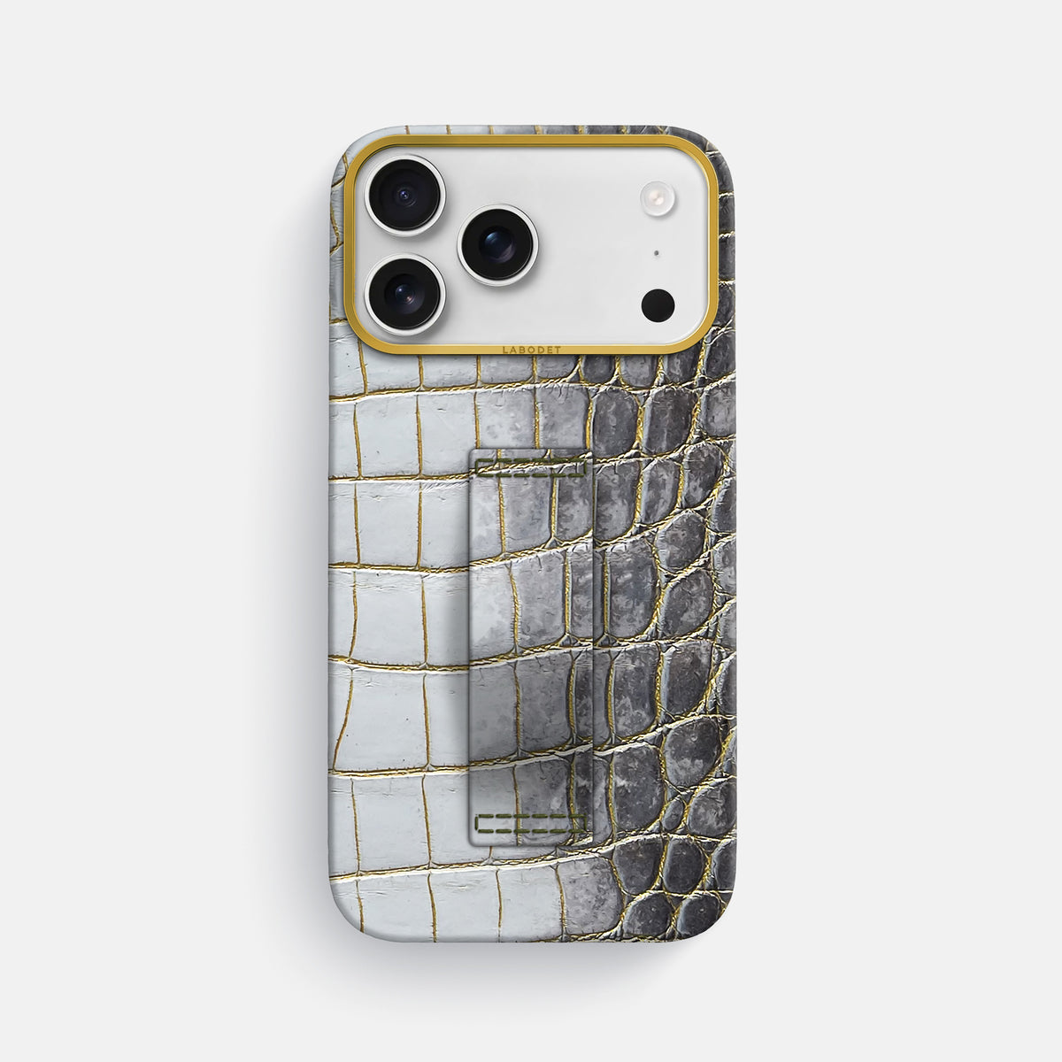 Finger Case For iPhone 18 Pro Max In Himalayan Crocodile -1 | Gold-Gold