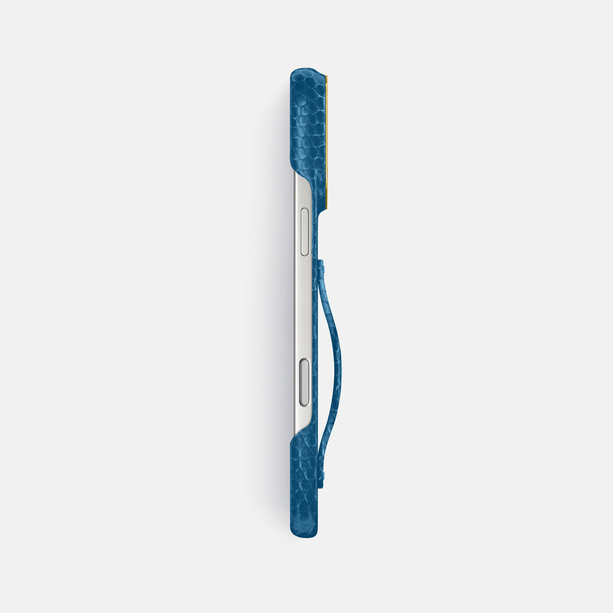 Finger Case For iPhone 18 Pro Max In Lizard -3 | Blue-Gold