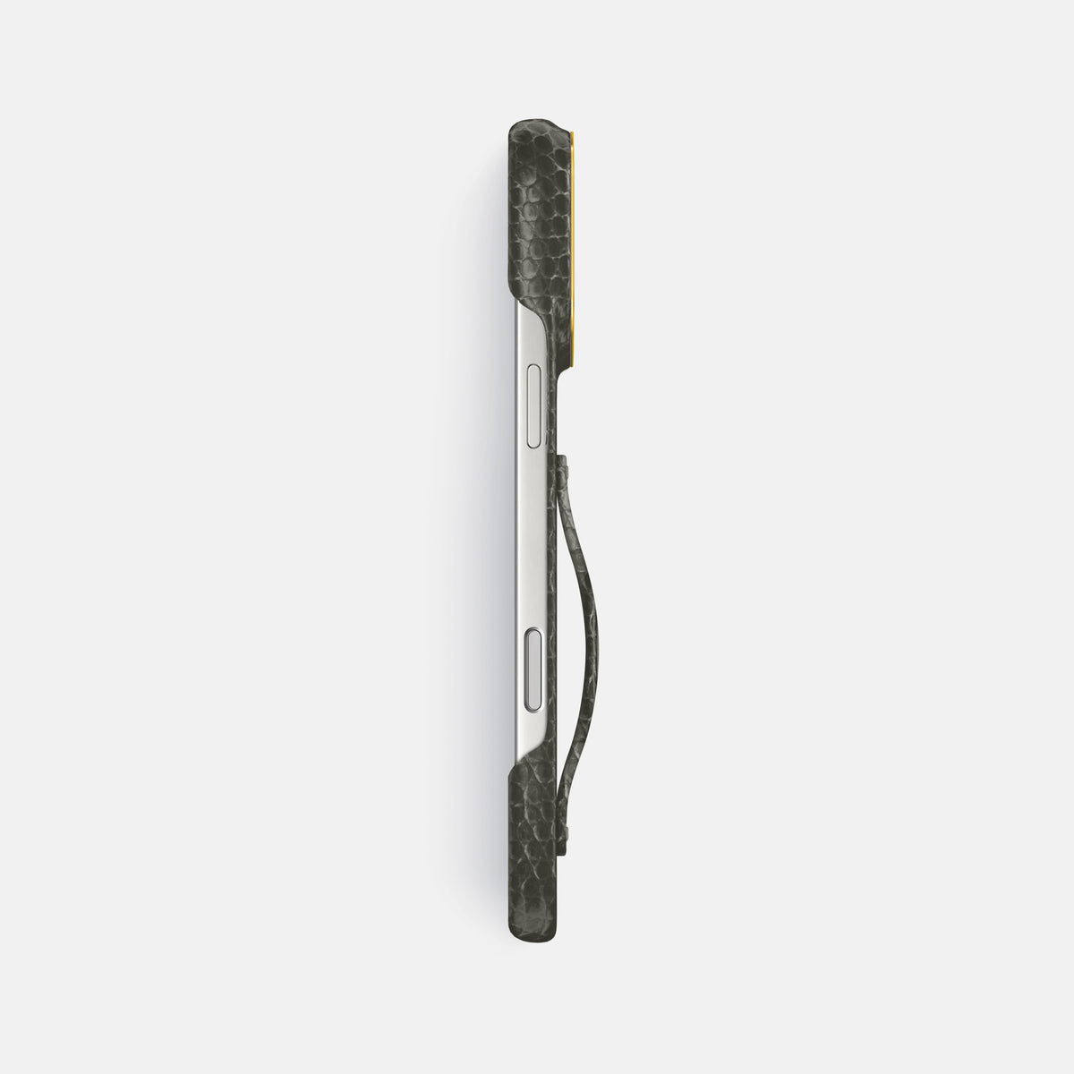 Finger Case For iPhone 18 Pro Max In Lizard -3 | Grey-Gold