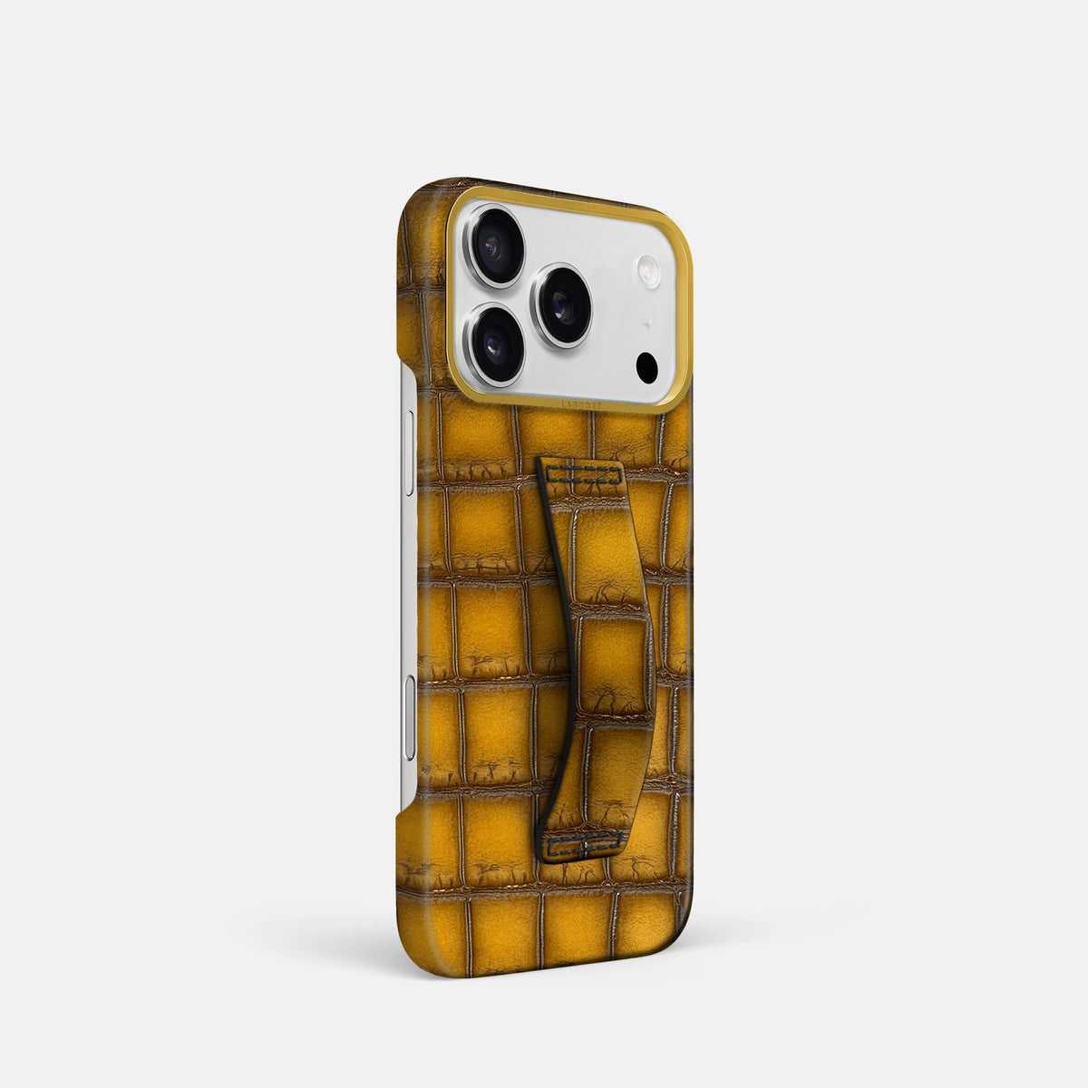 Finger Case For iPhone 18 Pro In Patina Alligator -2 | Sydney-Gold