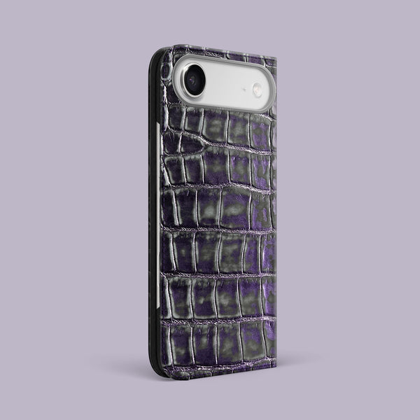 Folio Case 1/1 Grey-Petroleum For iPhone 17 Air In Alligator