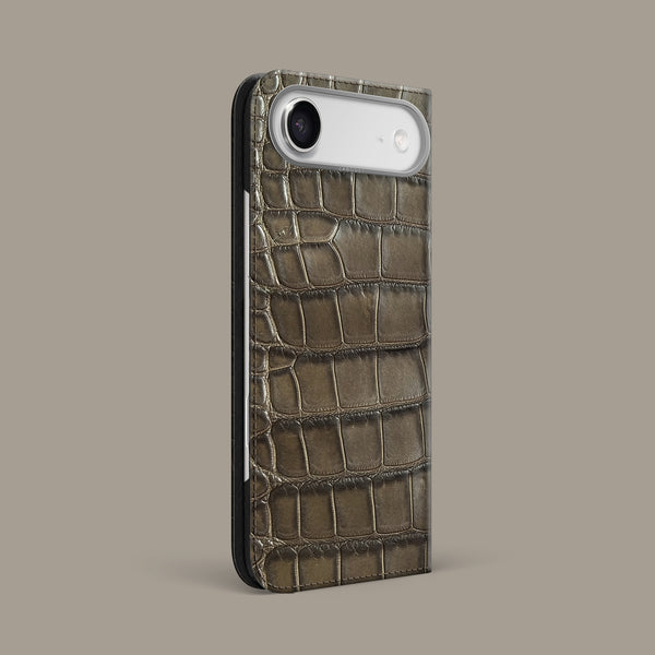Folio Case 1/1 Kaki-Brown For iPhone 17 Air In Alligator