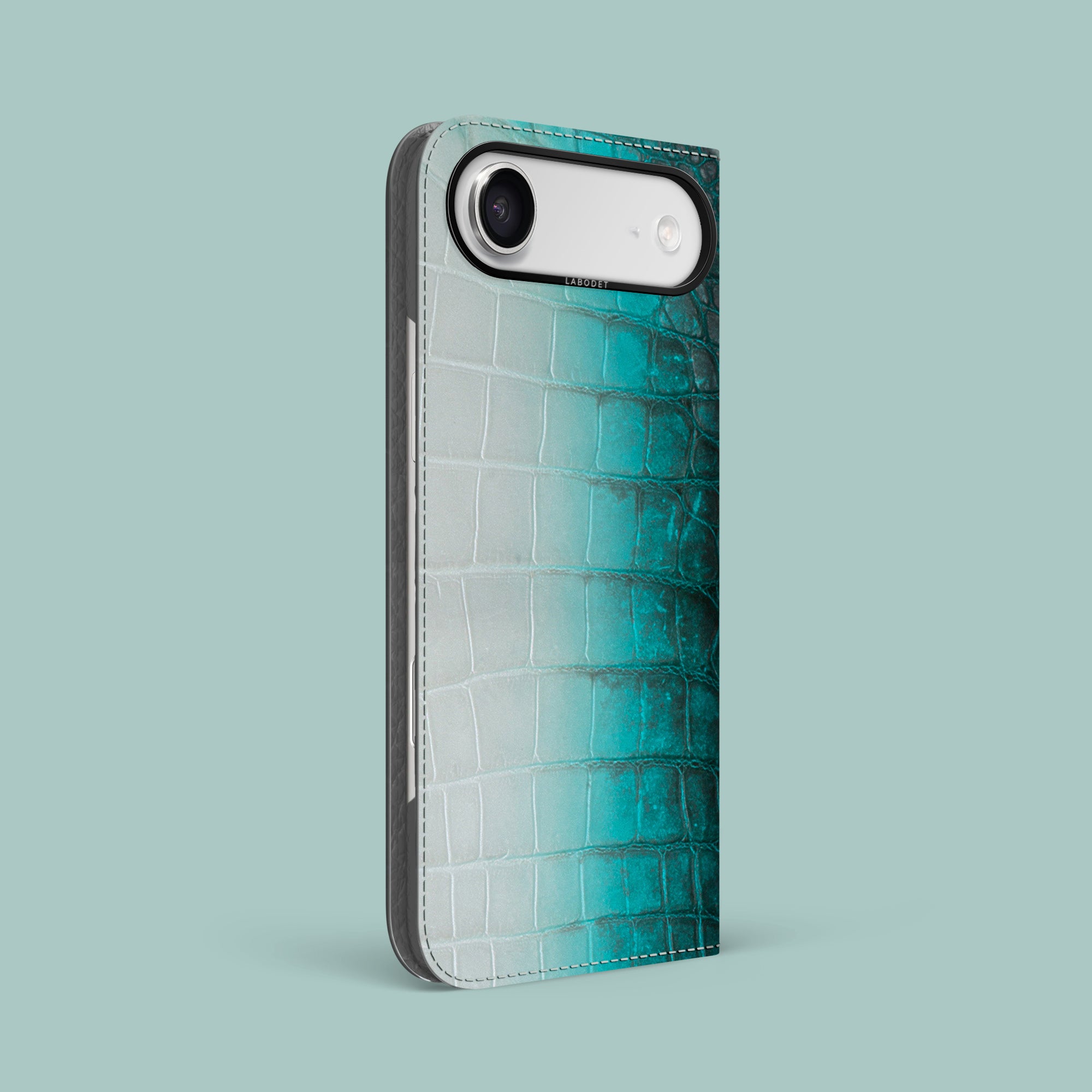 Folio Case 1/1 Turquoise For iPhone 17 Air In Himalayan Crocodile