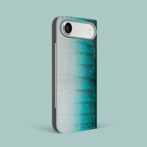 Folio Case 1/1 Turquoise For iPhone 17 Air In Himalayan Crocodile