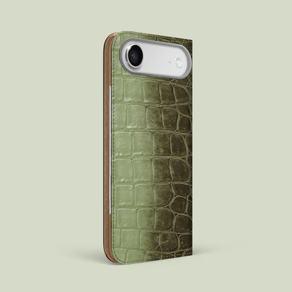 Folio Case Celadon Green For iPhone 17 Air In Himalayan Crocodile