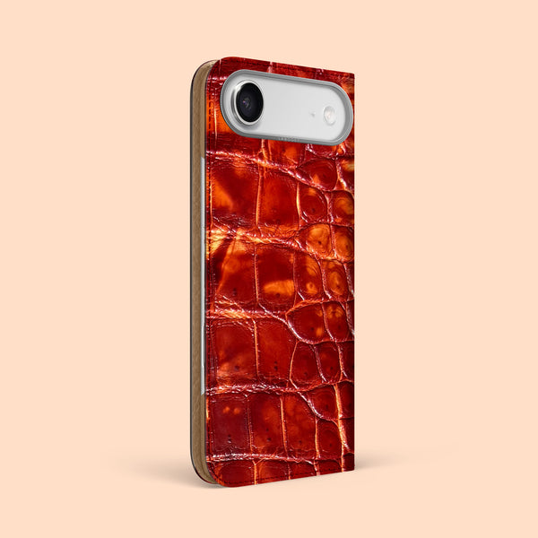 Folio Case 1/1 Red-Clay For iPhone 17 Air In Alligator