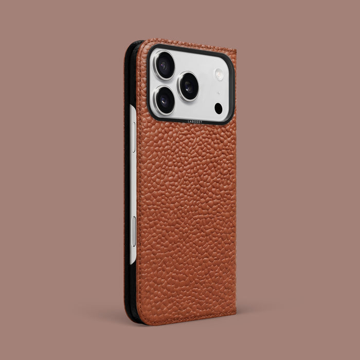 Folio Case For iPhone 17 Pro Max In Calf -1 | Basketball-Black