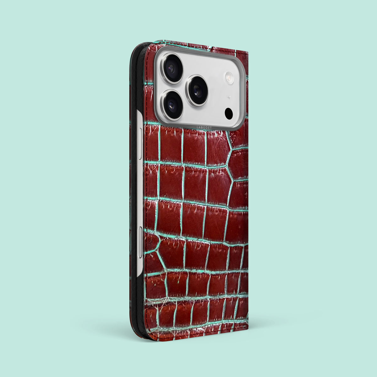 Clay Court iPhone 17 Pro Max Folio Case 1/1 Alligator with Steel Metal -1 | Clay-Court-Steel