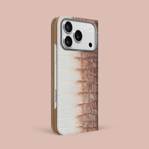 Folio Case 1/1 African For iPhone 17 Pro Max In Himalayan Crocodile