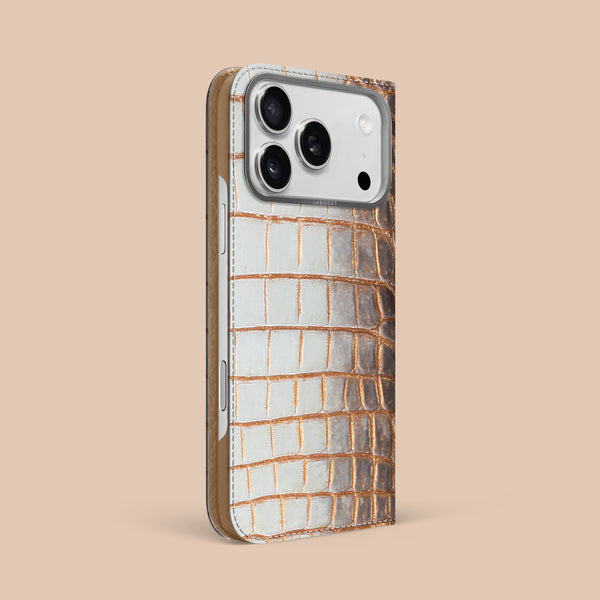 Folio Case 1/1 Aztec For iPhone 17 Pro Max In Himalayan Crocodile