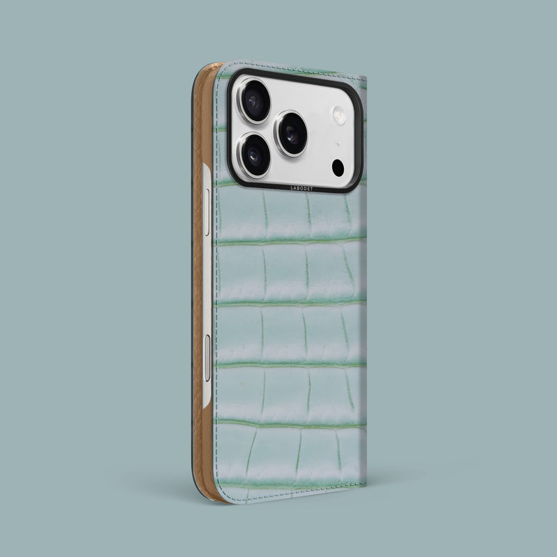 Mint-Gum iPhone 17 Pro Max Folio Case Alligator with Black Metal -1 | Mint-Gum-Black