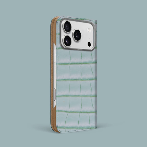 Folio Case Mint Gum For iPhone 17 Pro Max In Alligator