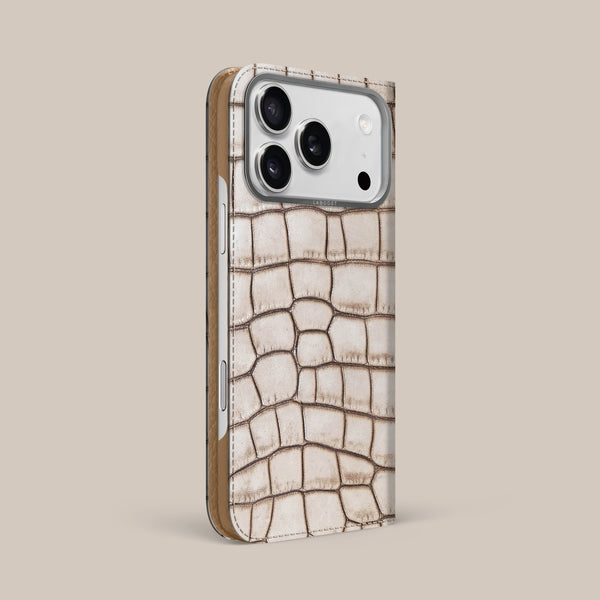 Folio Case 1/1 Cafe Creme For iPhone 17 Pro Max In Alligator
