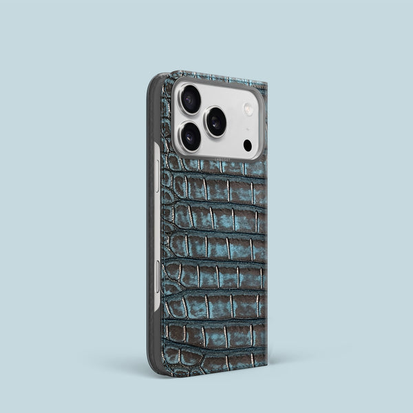 Folio Case 1/1 Nubuck-Abyss For iPhone 17 Pro In Alligator