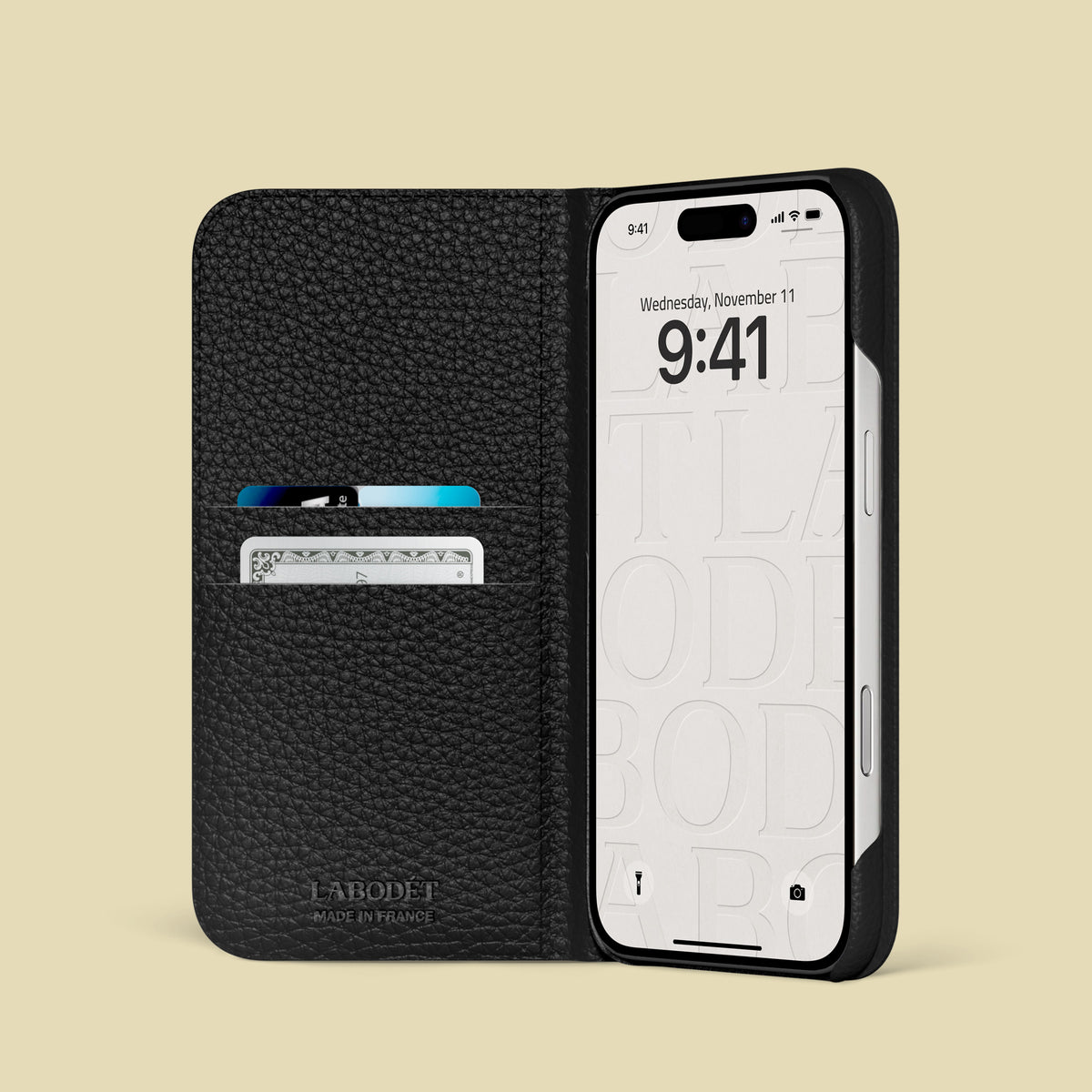 Pistachio iPhone 17 Pro Folio Case 1/1 Alligator with Steel Metal -2 | Pistachio-Steel