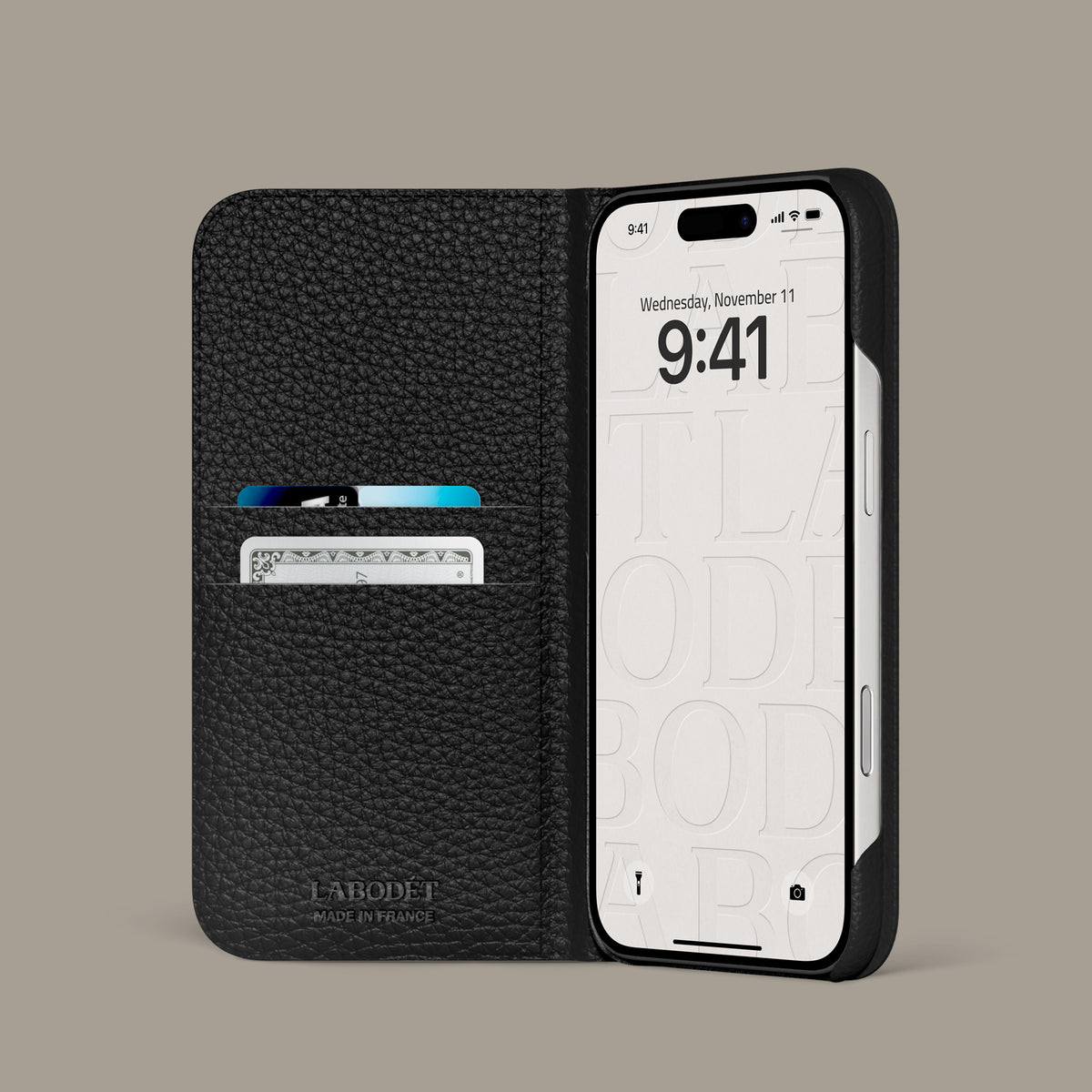 Kaki-Brown iPhone 17 Pro Folio Case 1/1 Alligator with Steel Metal -2 | Kaki-Brown-Steel