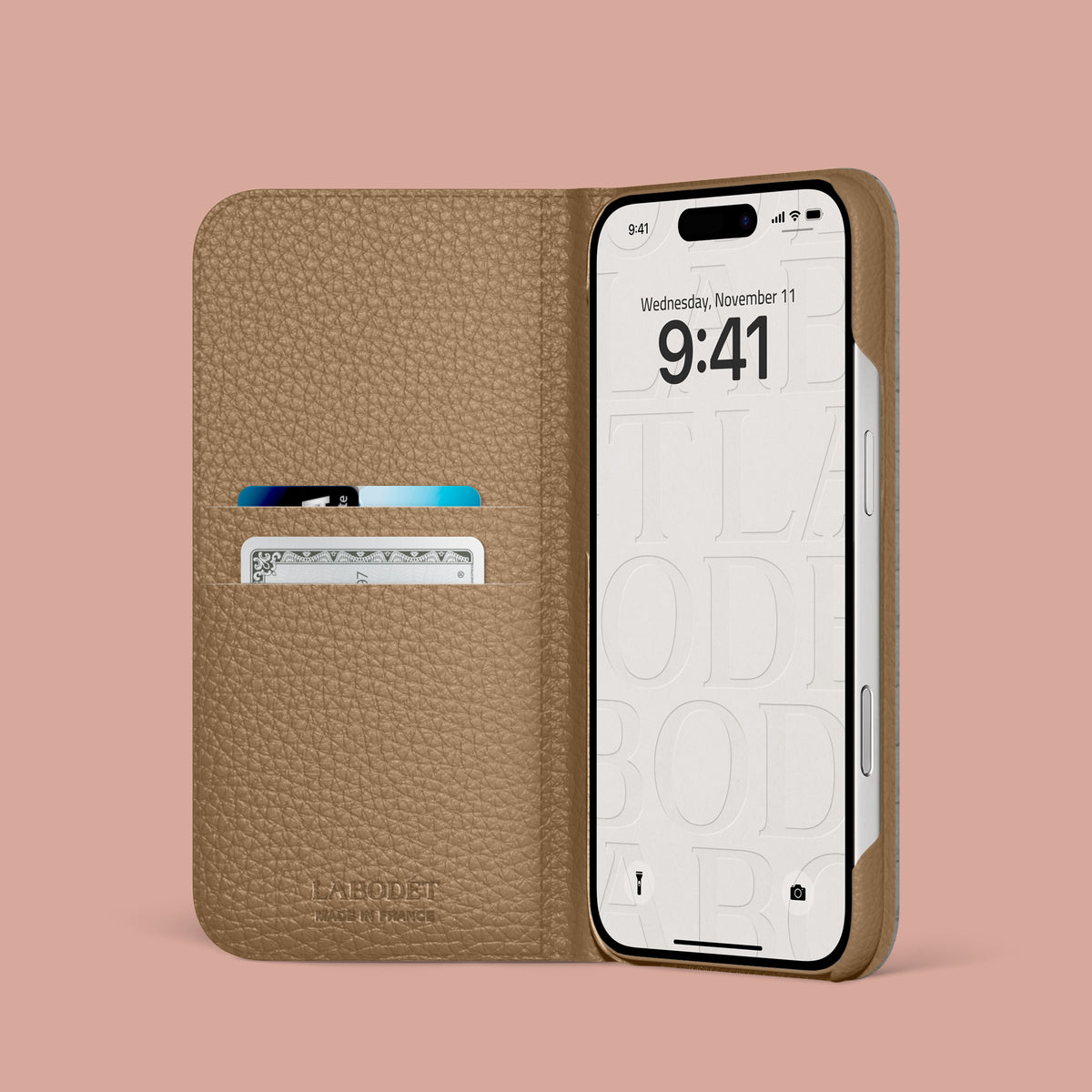 Amber iPhone 17 Pro Folio Case 1/1 Alligator with Black Metal -2 | Amber-Black