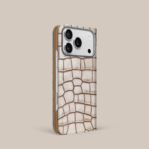 Folio Case 1/1 Cafe Creme For iPhone 17 Pro In Alligator