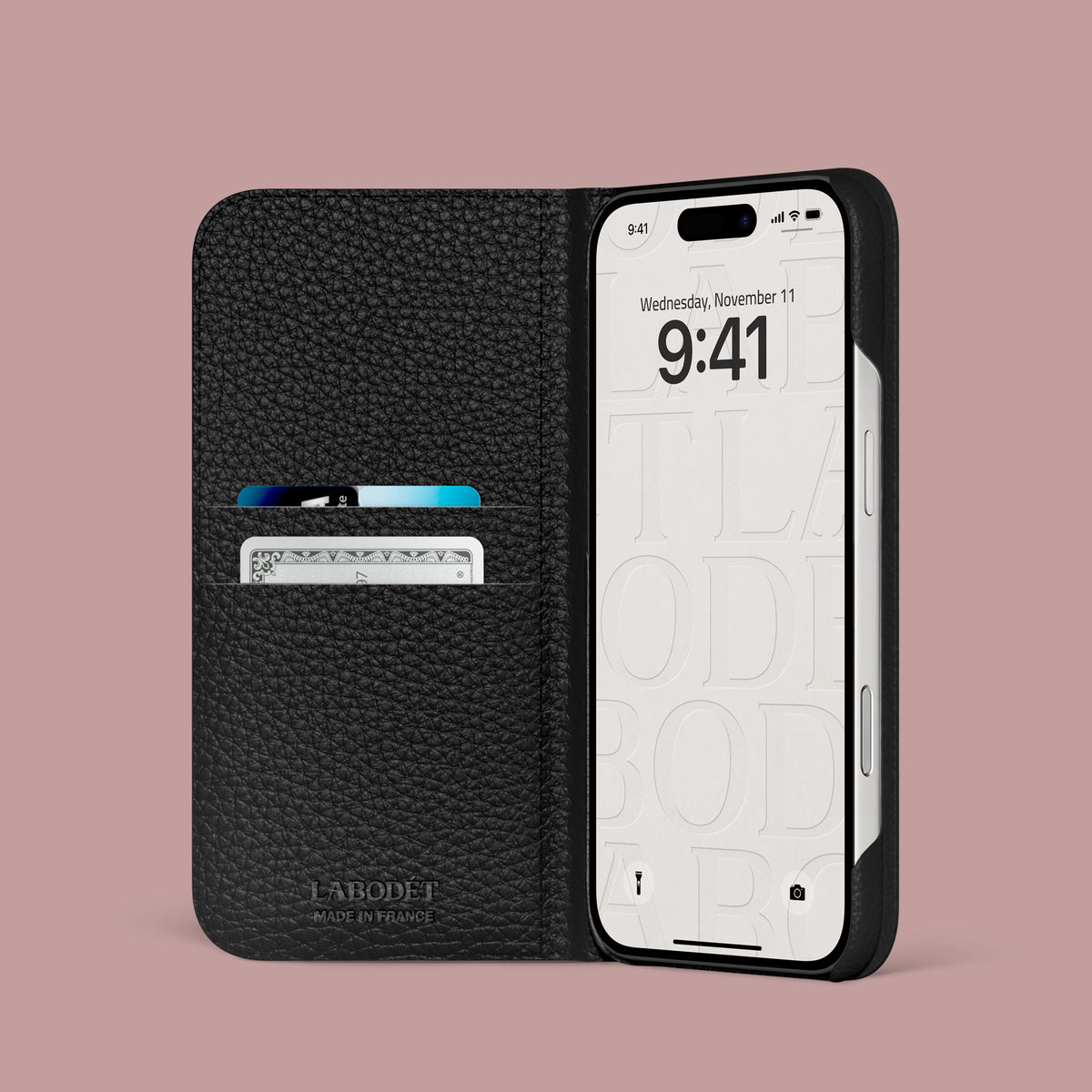 Black-Crimson iPhone 18 Pro Max Folio Case 1/1 Alligator with Black Metal -2 | Black-Crimson-Black