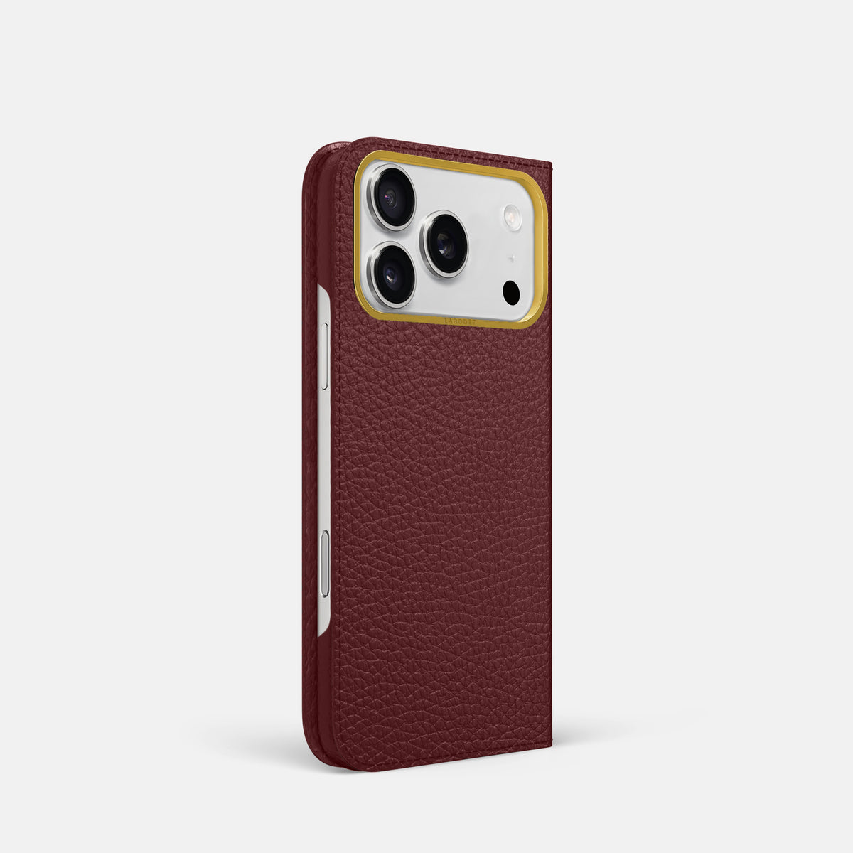 Folio Case For iPhone 17 Pro In Calf -1 | Bordeaux-Gold