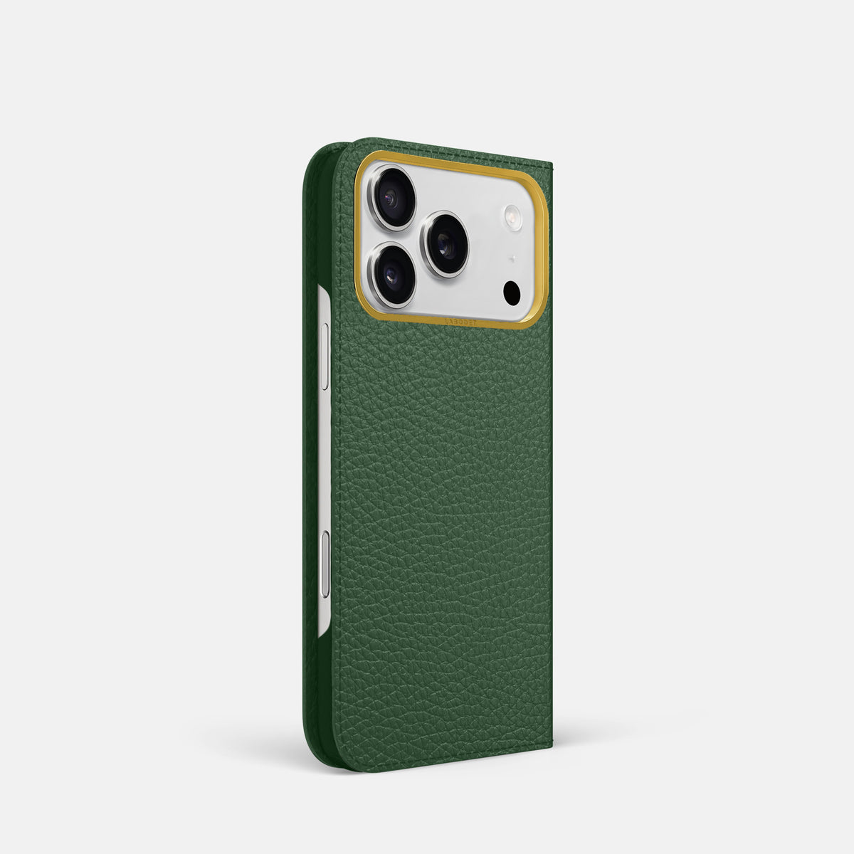 Folio Case For iPhone 17 Pro In Calf -1 | Dark-Green-Gold