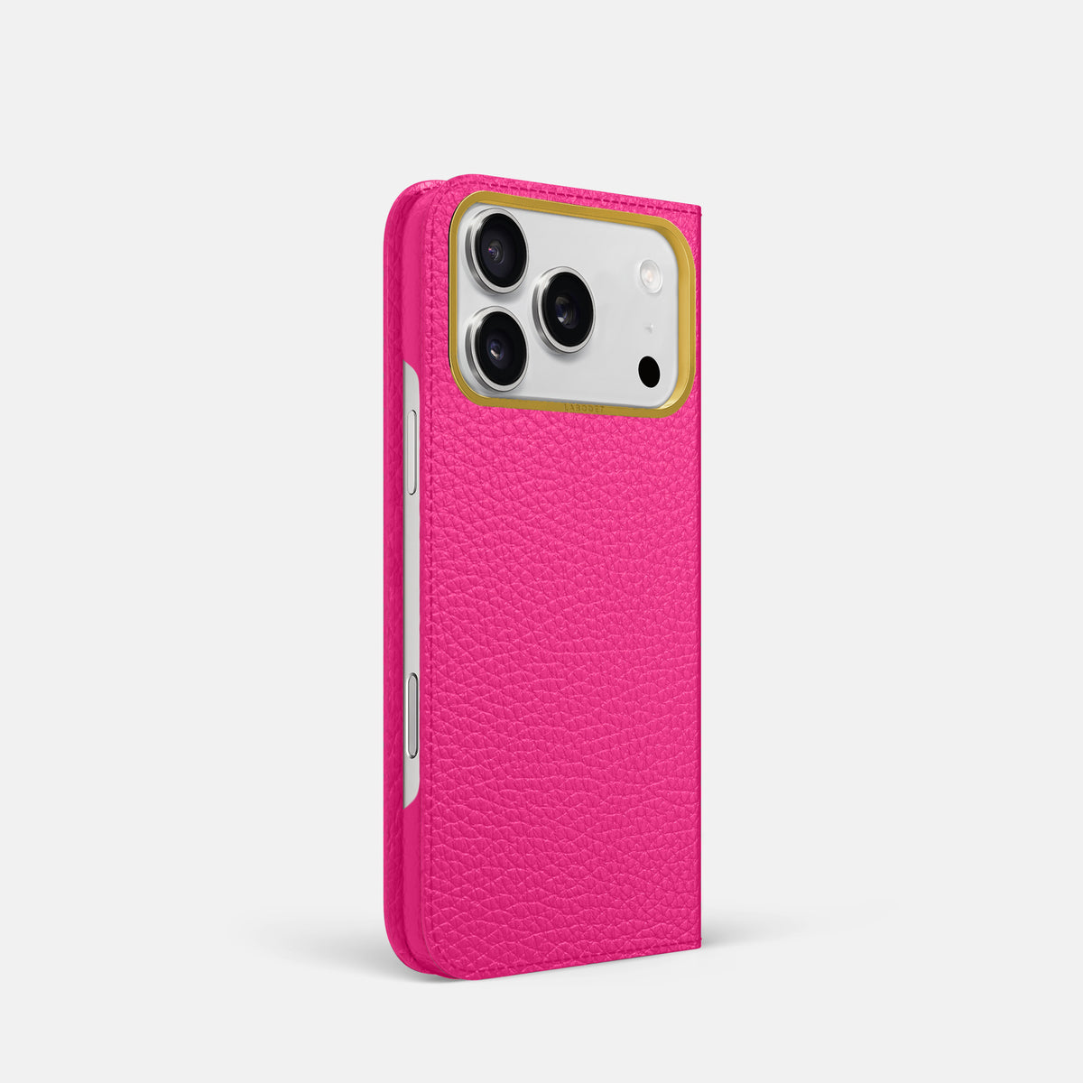 Folio Case For iPhone 17 Pro In Calf -1 | Magenta-Gold