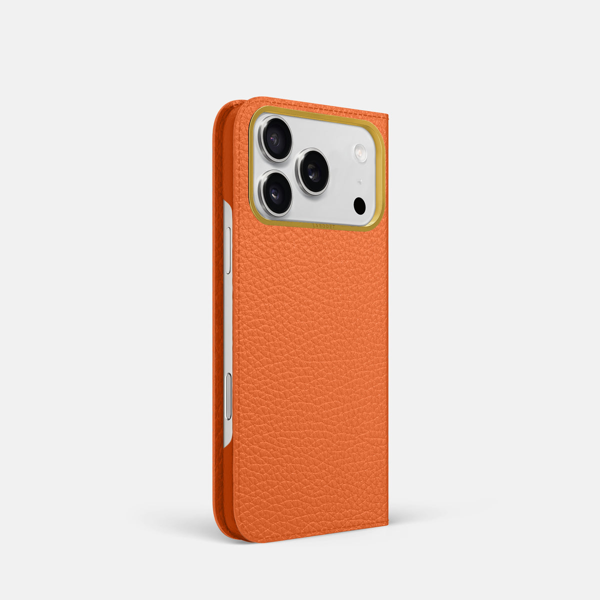 Folio Case For iPhone 17 Pro In Calf -1 | Orange-Gold
