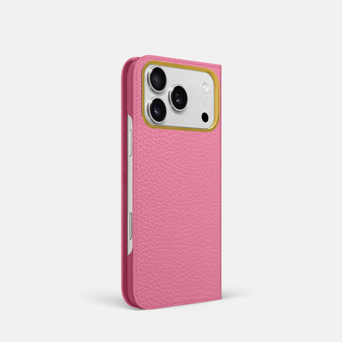 Folio Case For iPhone 17 Pro In Calf -1 | Pink-Gold