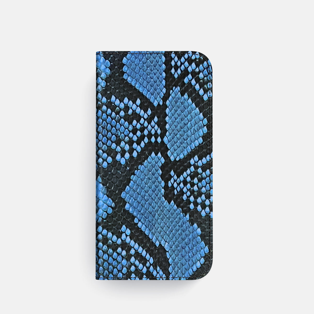 Folio Case For iPhone 17 Pro In Deluxe Python -4 | Blue-Jeans-Gold
