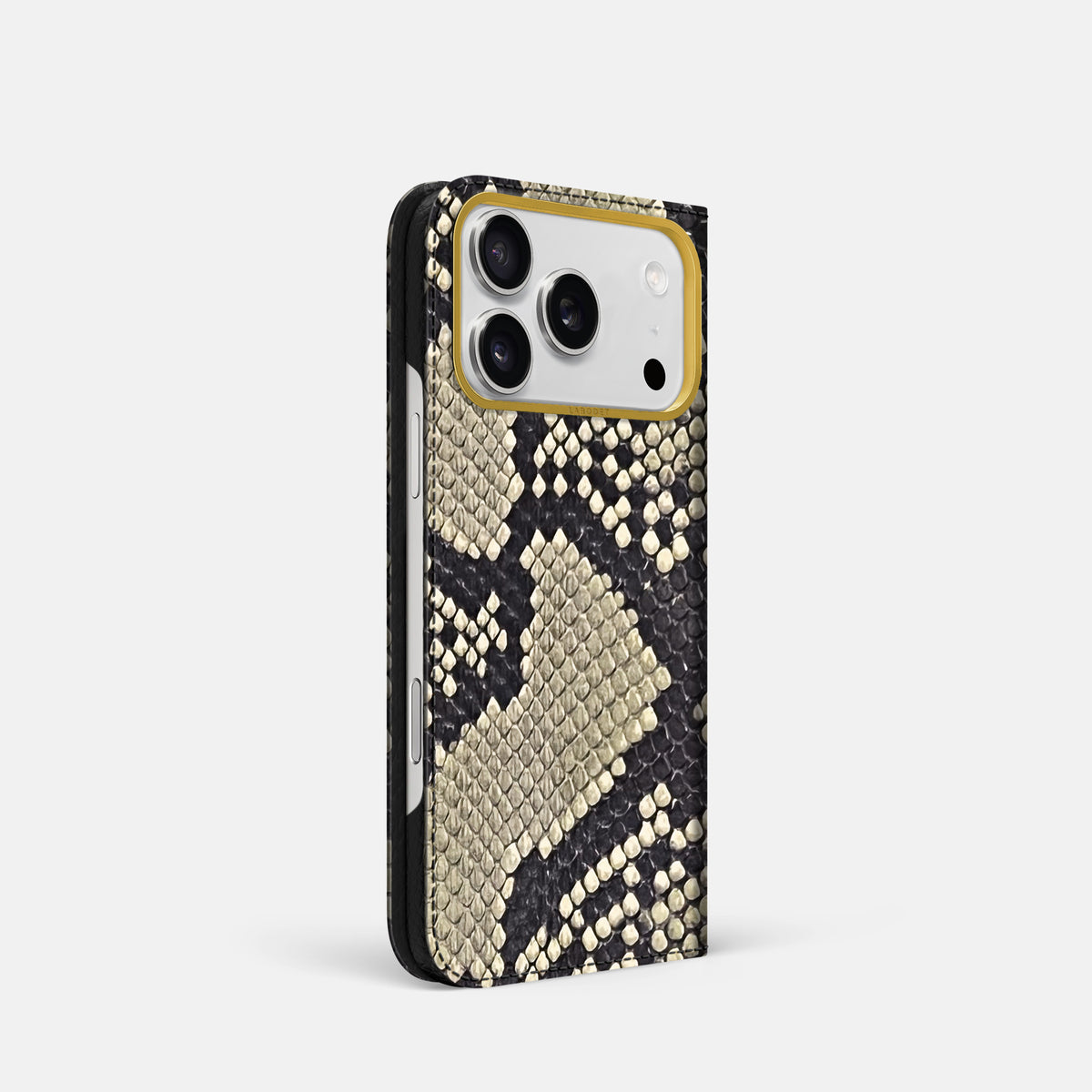 Folio Case For iPhone 17 Pro In Deluxe Python -1 | Savannah-Gold