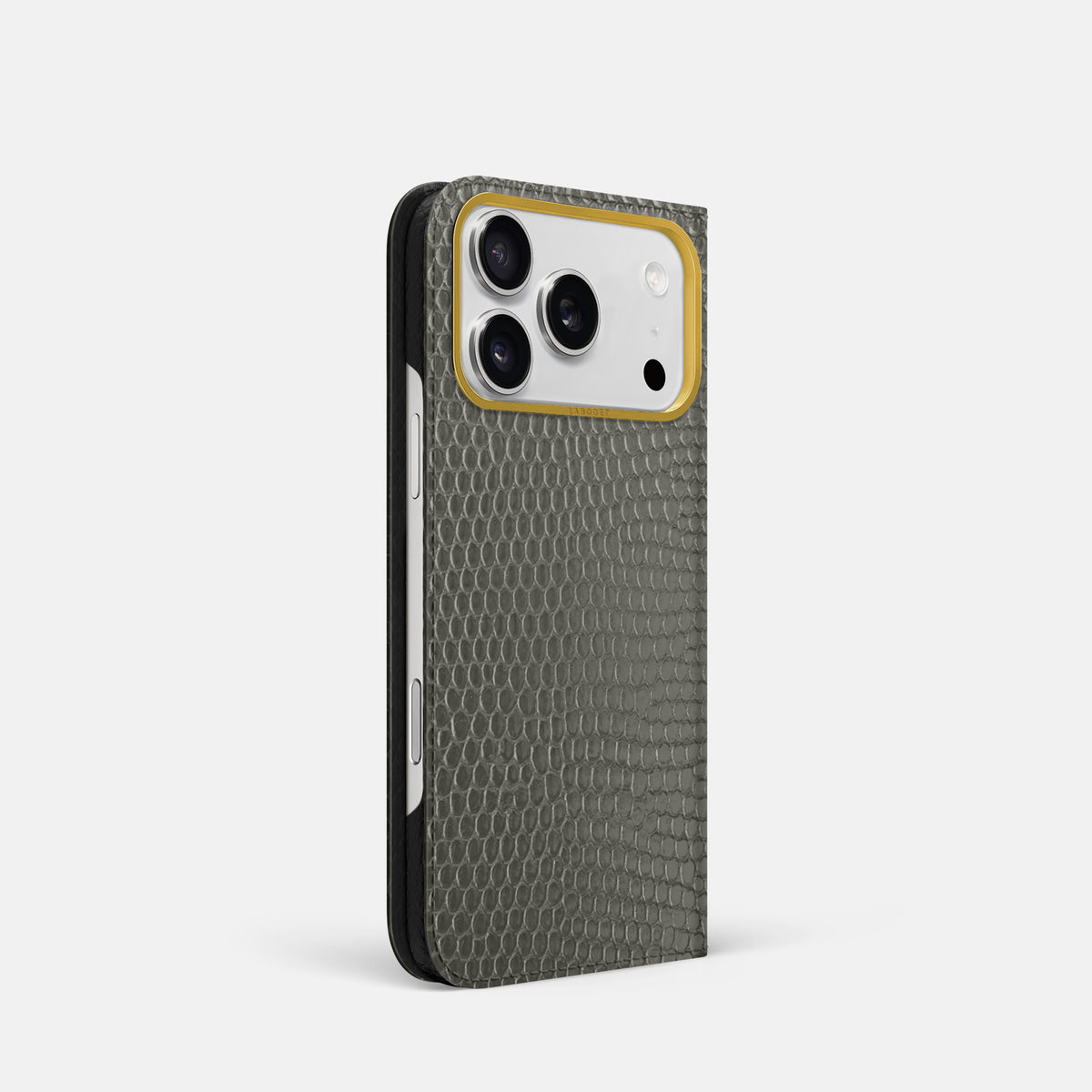 Folio Case For iPhone 17 Pro In Lizard -1 | Grey-Gold