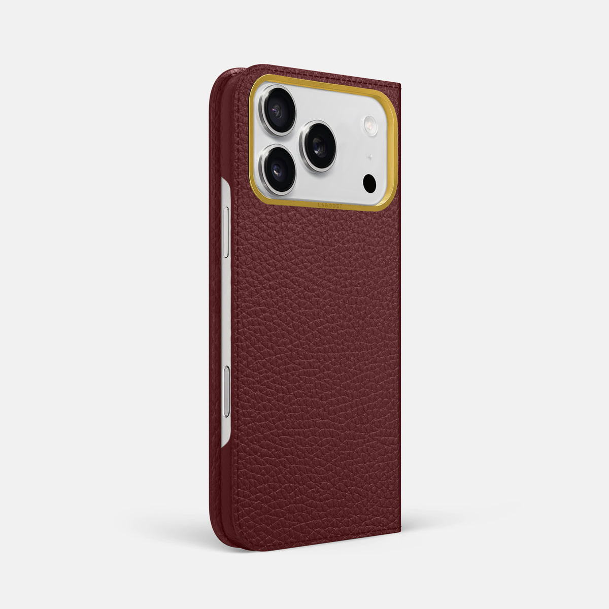 Folio Case For iPhone 17 Pro Max In Calf -1 | Bordeaux-Gold
